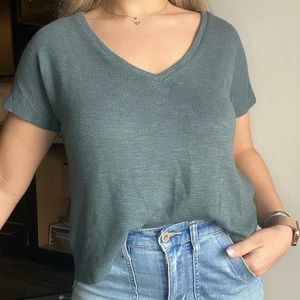 Turquoise V-Neck